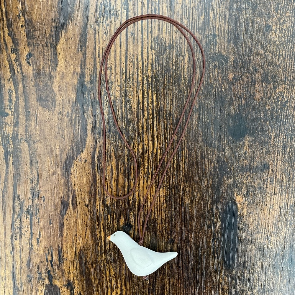 Handmade Ceramic Bird necklace